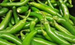 El chile serrano , se conoce popularmente como chile verde.