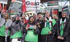 Miles se manifestaron ayer en Medio Oriente, Europa, Asia y U.S.A. para mostrar su apoyo a los palestinos