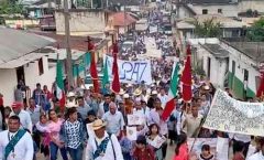 Realizaron una peregrinación en italá, Chiapas, para exigir seguridad y paz, existe destrucción y crisis humanitaria