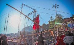 Maromeros se reunieron en Oaxaca para continuar la tradición. actos sobre alambre y trapecio, payasos y música