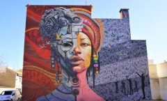 El mural de Los Alcázares, titulado "El sueño de Turing" nominado a Mejor Grafiti del Mundo 2023