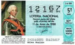 La lotería en España la inventó un rey Borbón hace más de 250 años